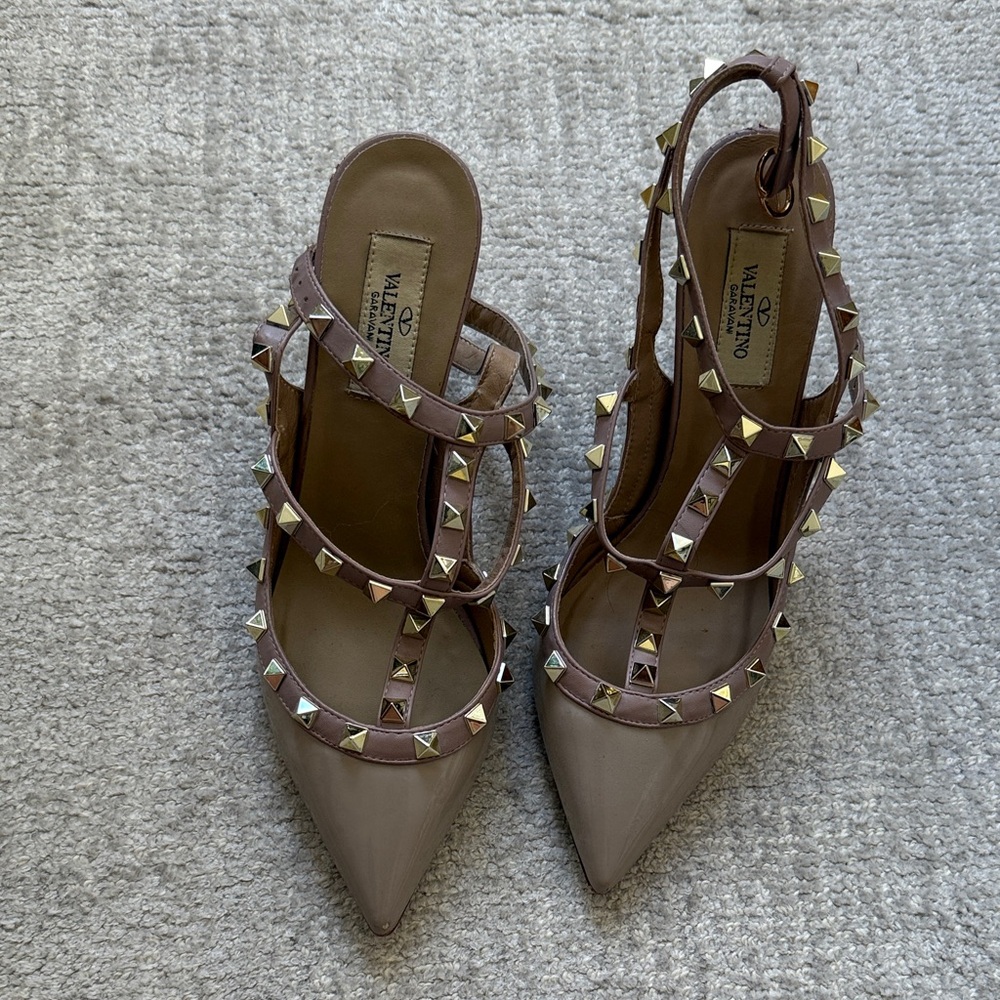 Valentino Women's Nude Studded Heels